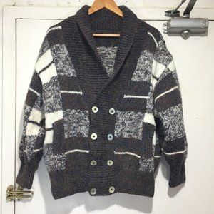 VINTAGE WOOL CARDIGAN SWEATER SIZE L